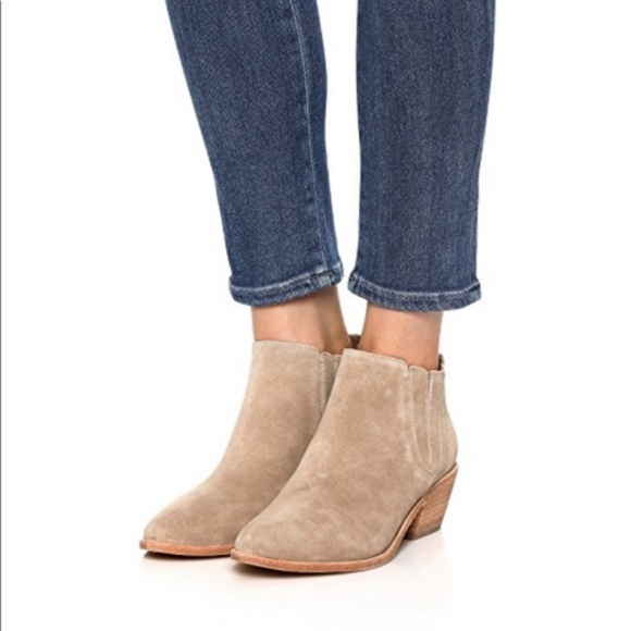 Joie Barlow ankle Booties Grey taupe cement Suede - Picture 8 of 8